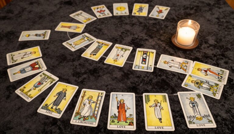 chemin de développement personnel à travers le tarot amour