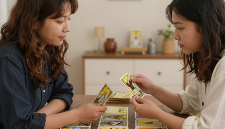 couple consultant ensemble le tarot pour leur relation