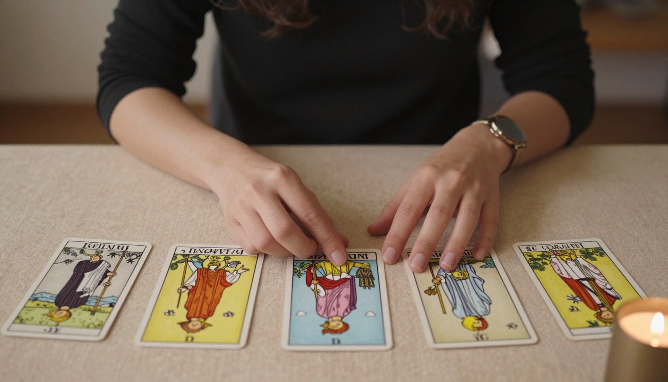 Personne confiante après un tirage de tarot amour