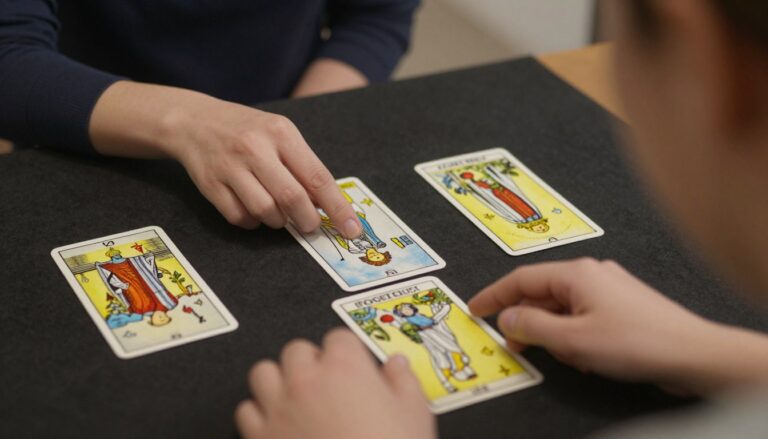 personne trouvant des réponses avec le tarot amour