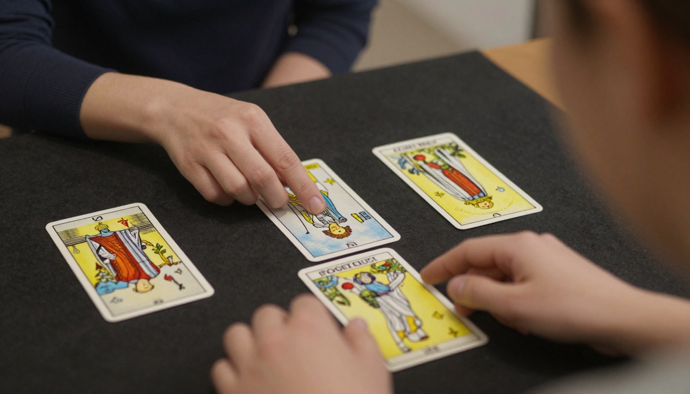 Personne trouvant des réponses avec le tarot amour